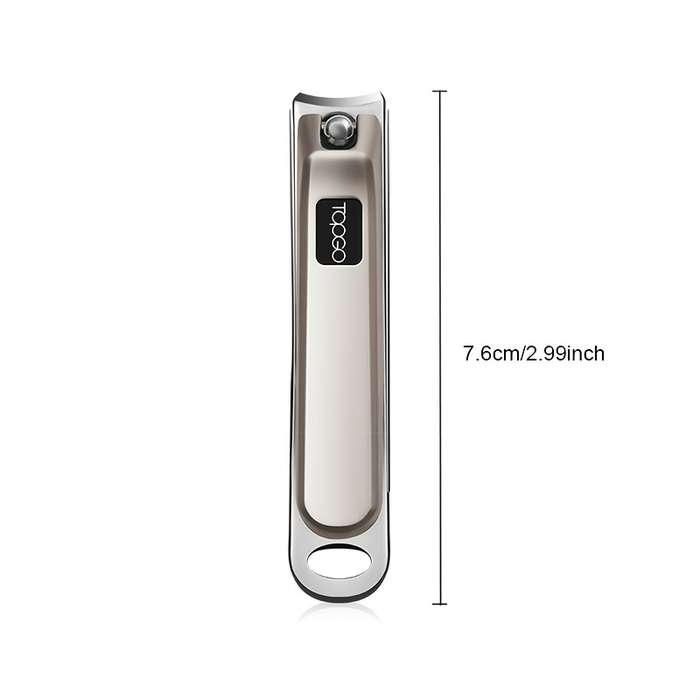 1pc Modern Nail Clipper with Sharp Edges Thick Stainless Steel Toenail and Fingernail Trimmer