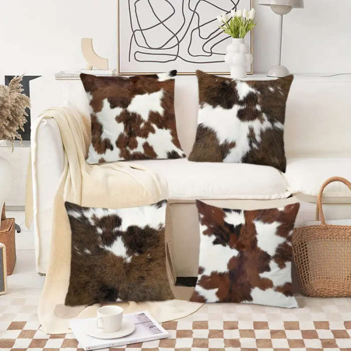 4 Piece, Vintage Look Cushion Cover, Pillow Cover, Room Decor