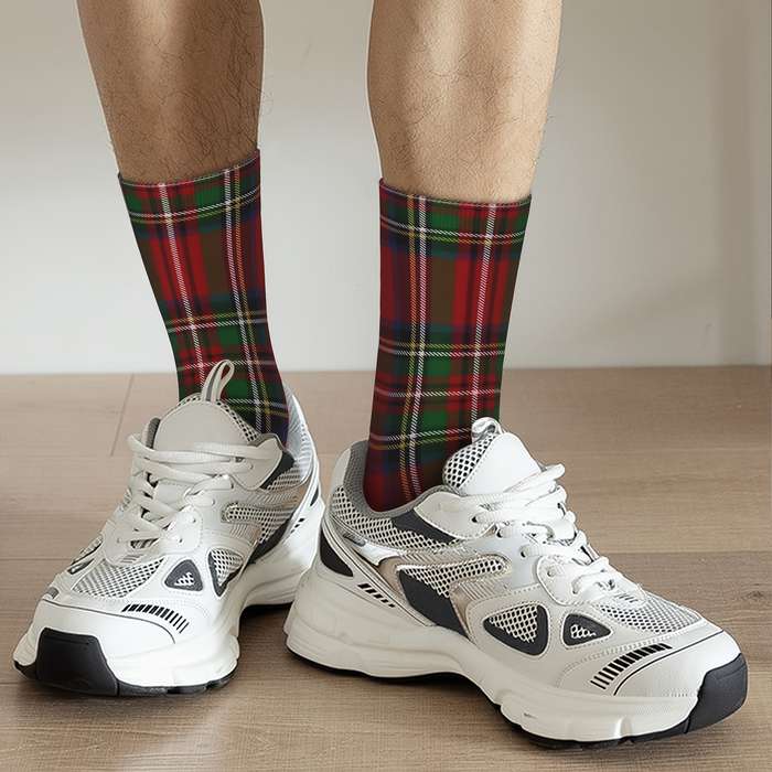 1 Pair One Size Tartan Designs Socks