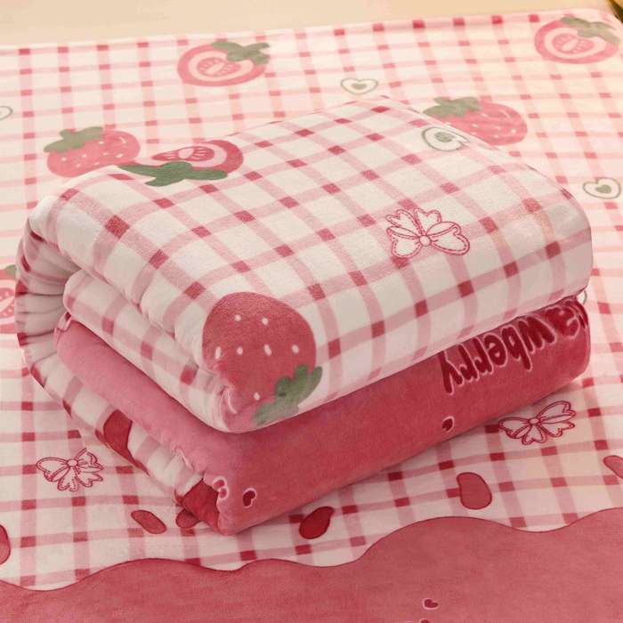 1ps Blanket Color Flowers   Light Purple size 150cmx200cm