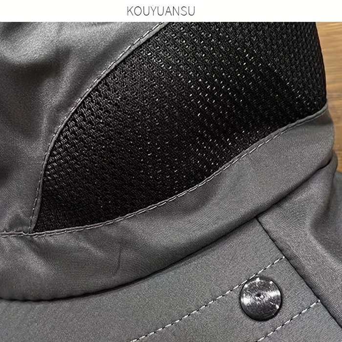 1pc Outdoor Sun Hat with Wide Brim UV Protection Neck Cover for Cycling Fishing Hiking Knitte