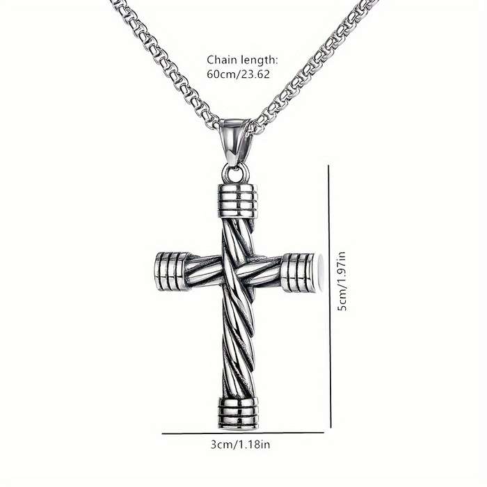1 Piece Spiral Cross Jesus Theme Pendant