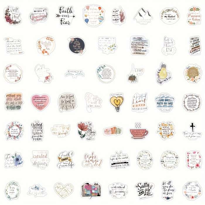 100pcs Bible Stickers Jesus Christian Themed Stickers