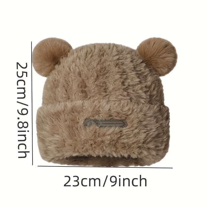 Hat Bear Khaki Size One Size