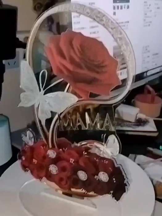 1pc 2D Flat   Acrylic Rose a Gift of Roses for My Wife a Birthday Present for My Wife a Rose