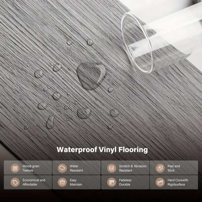 50 Embossed Vintage Wood-Grain Floor Tiles
