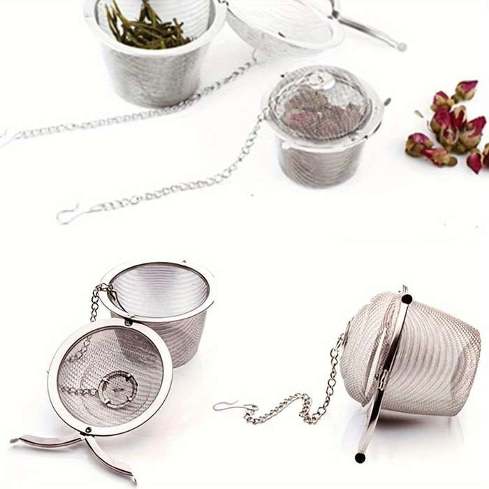 1pc Stainless Steel Tea Infuser Ball Metal Seasoning Strainer for Kitchen and Restaurant Use