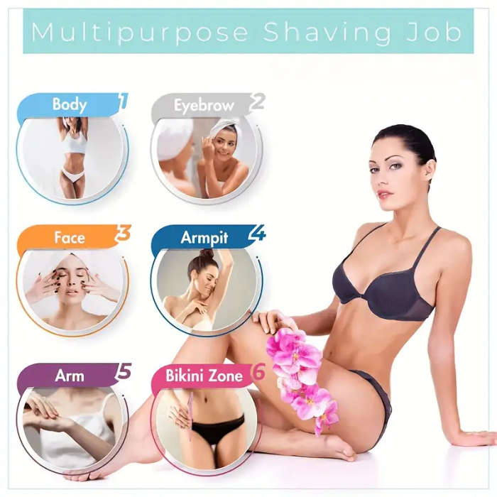 10pcs Stainless Steel Razor Set for Men Women Versatile Facial Hair Trimmer with Safety Covers Perfe