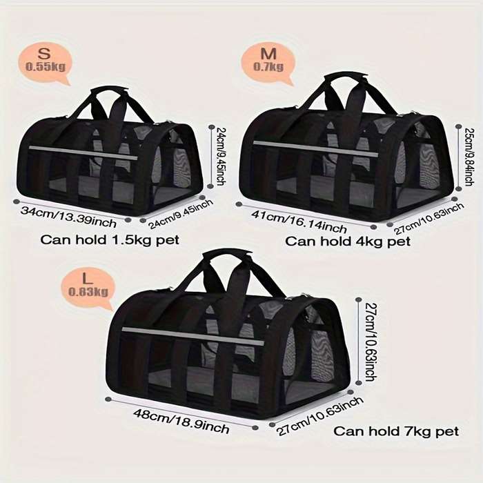 1pc Blacksize M Pet Bag