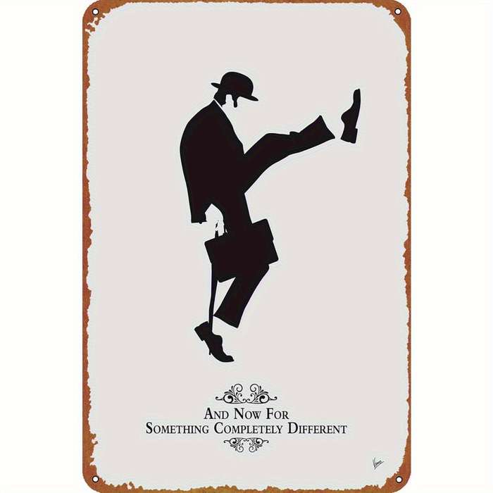 1pc Vintage Monty Python And Now for Something Completely Different Metal Wall Sign 8x12 Retro
