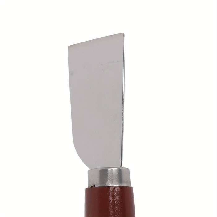 1pc Stainless Steel Faux Leather Cutting Knife Silvery