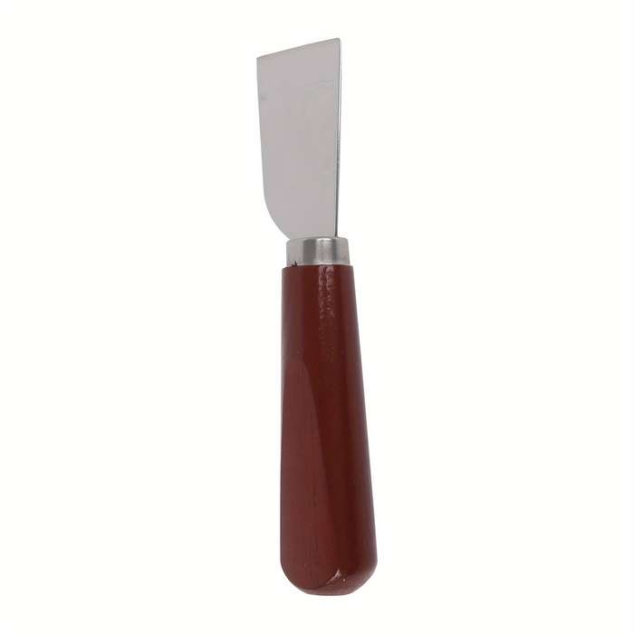 1pc Stainless Steel Faux Leather Cutting Knife Silvery