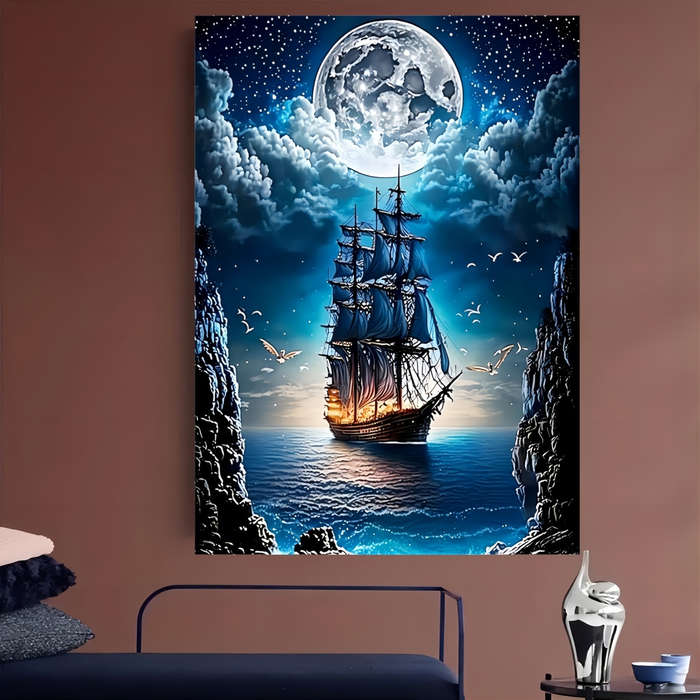 1000pcs DIY Puzzle Sailboat Thick and Durable Adult Seamless Puzzle Suitable for Bi