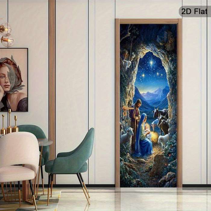 1pc 30.3x78.7 inches   77x200 cm   Jesus Christian Themed Stickers