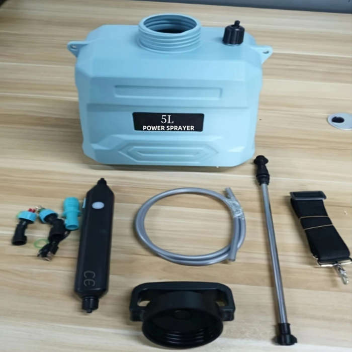1Pc 1800Mah 5L Portable Electric Watering Can With Adjustable Nozzle Lithium Battery Usb Rechargeabl