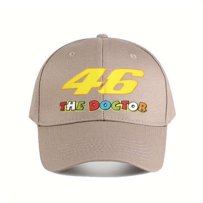 1pc Lucky 46 The Doctor Tie Dye Baseball Cap Lightweight Polyester Sports Dad Hat with Slight Stre