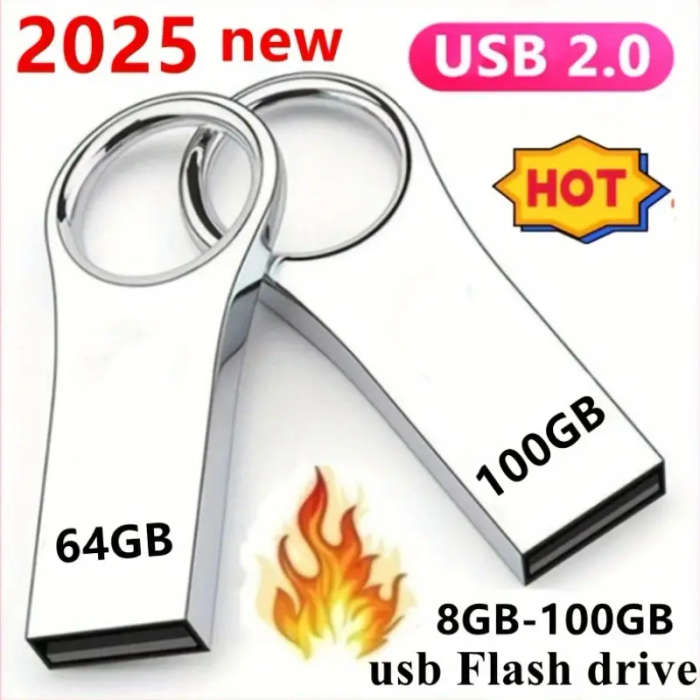 1pc Metal Usb 2.0 Flash Drive Pen Drive Usb Stick U Disk Is Suitable For All Kinds Of Products With