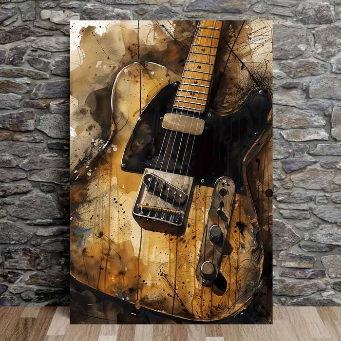 1pc  framelessSingle Coil Guitar Poster Poster HD Canvas Prints Wall Art Room Aesthetics Decor