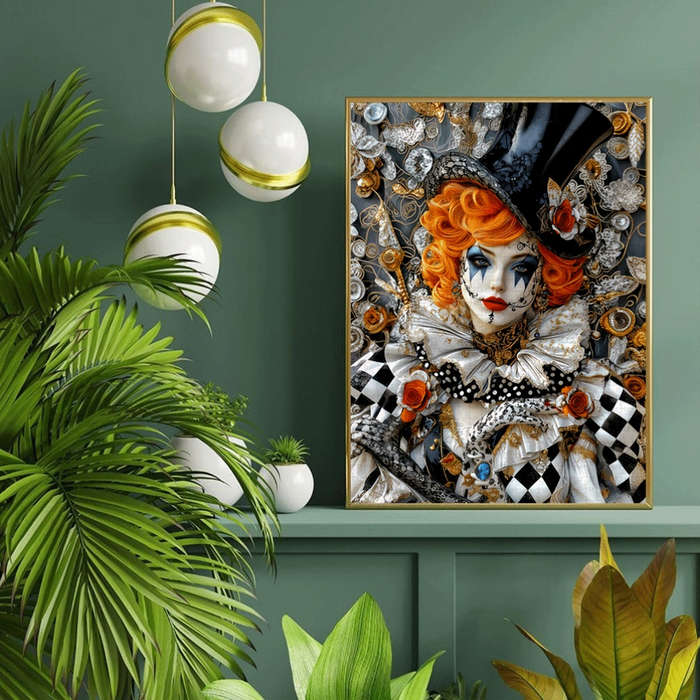 1000pcs Large Jigsaw Puzzle Vintage Clown-Themed Paper-Based Puzzle Toy for Adults