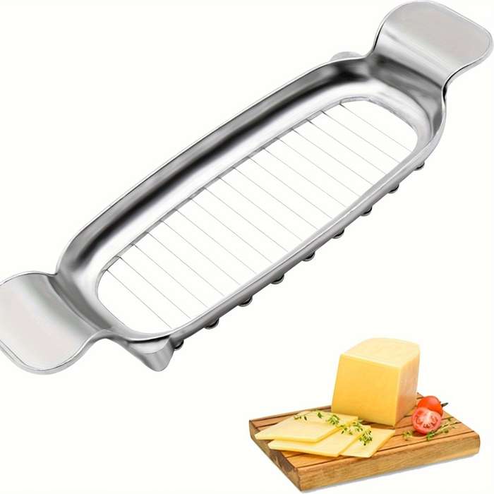 1pc Cheese Slicer Egg Butter and Duck Liver Slicer Sharp Blade Durable Metal Cheese Divider Fu