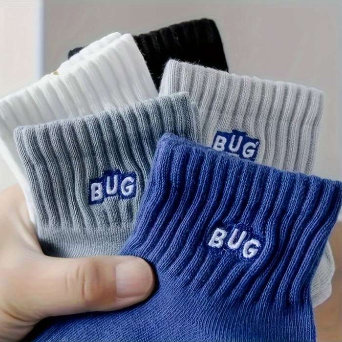 5 Pairs Mixed Colors One Size High Elastic Socks