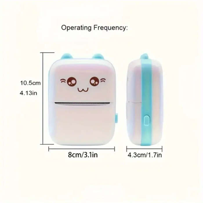 1pc Wireless Mini Thermal Printer Wireless Mini Thermal Printer Portable Label Maker 200dpi