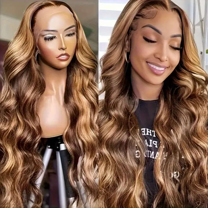 Elegant Piano Color Women's Long Curly Wig