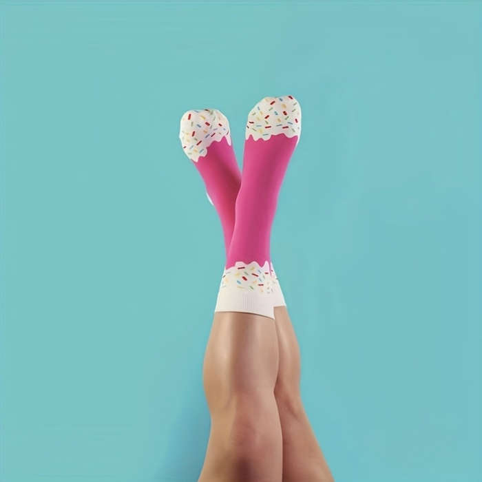 1 Pair Of Strawberry Socks One Size Socks