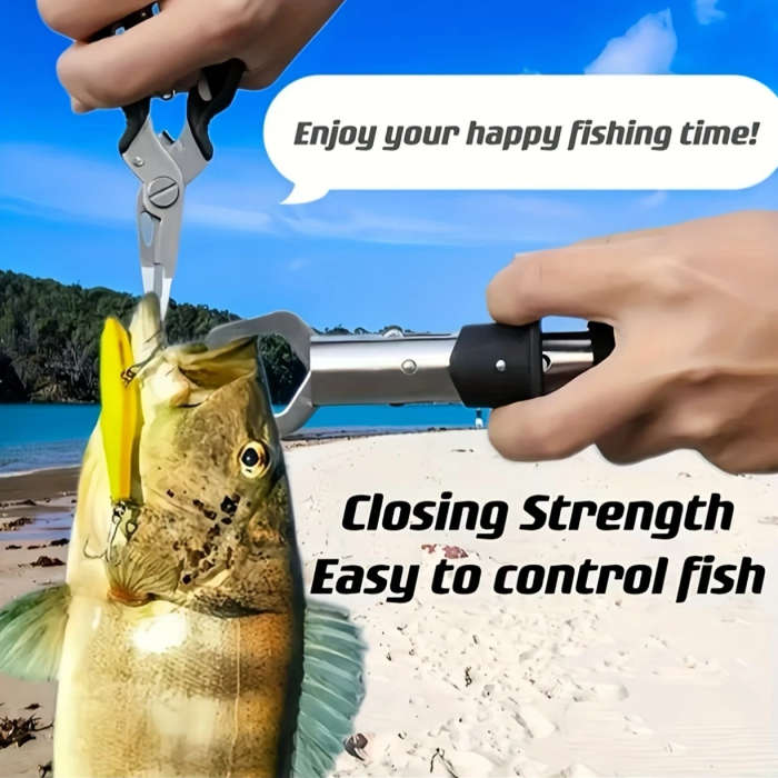 2pcs Set Stainless Steel Fishing Pliers Multifunctional Angler's Tool Set with Long Handle Fish Grip