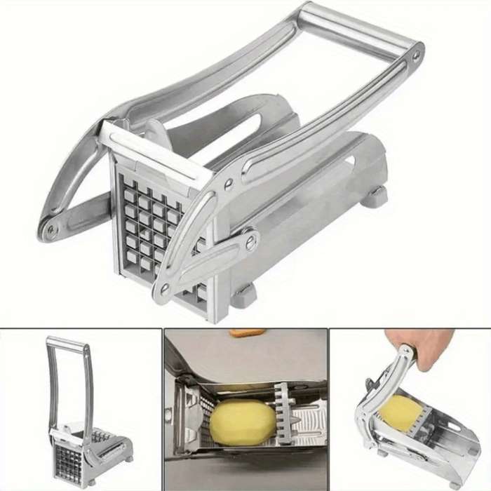 1pc Stainless Steel Fruit Knife Vegetable Knife French Fry Knife Potato Slicer Vegetable Choppe