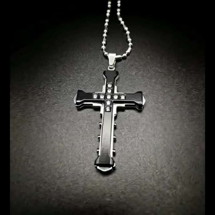 1 Piece Black Jesus Theme Pendant