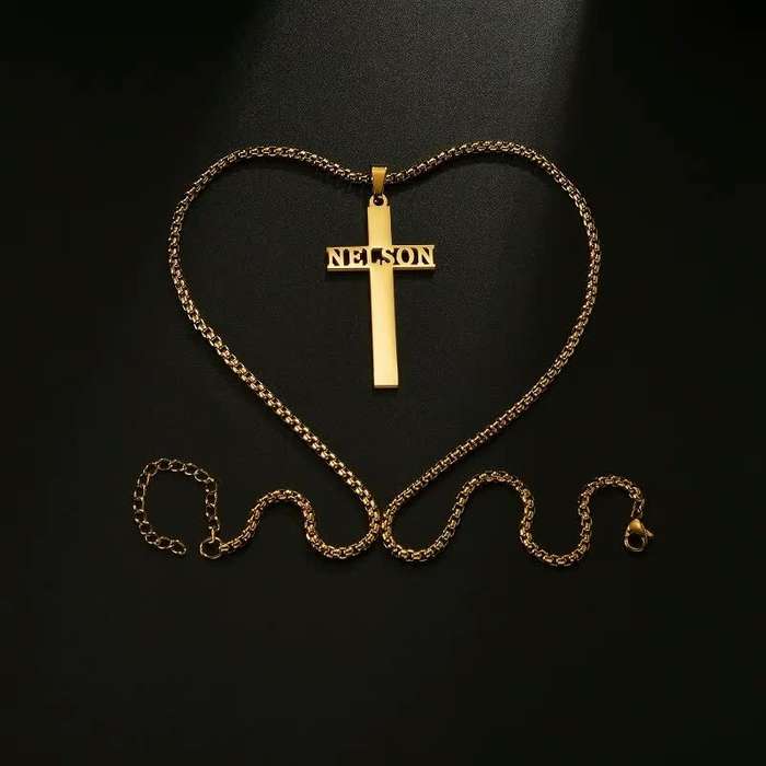 1 Piece Golden Jesus Theme Pendant