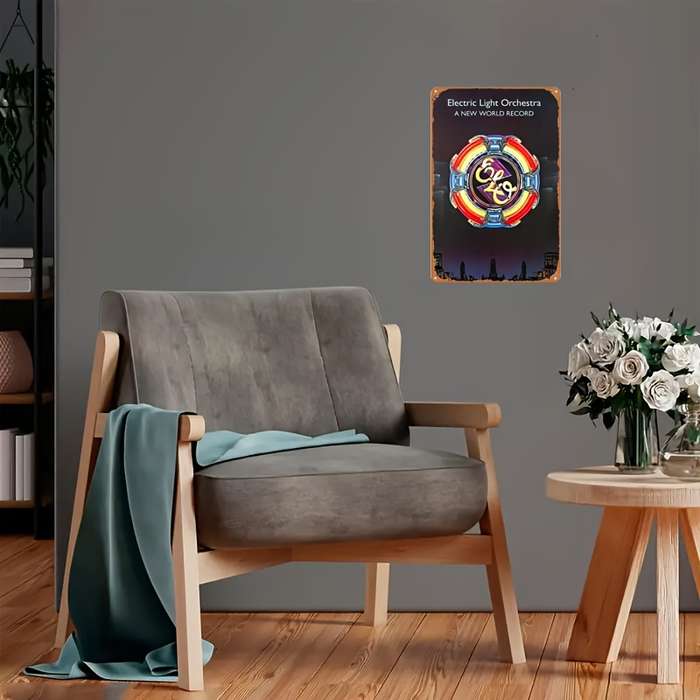 1pc Electric Light Orchestra Vintage Metal Wall Art Sign 20.32x30.48 cm Iron Decorative Plaque fo