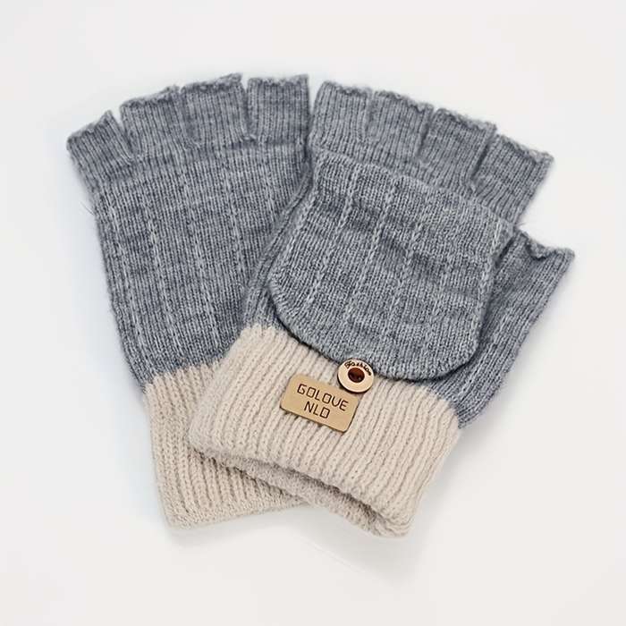 1 Pair Black Warm Gloves