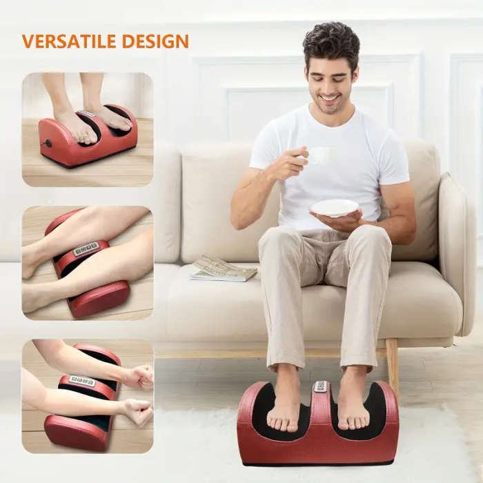 Foot Massager with Deep Dual-Directional Kneading & Adjustable Heat  15-Minute Auto Shut-Off, Ergo
