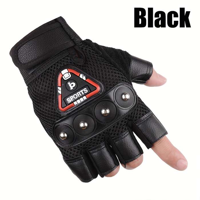 1 Pair Black Outdoor Sports Gloves