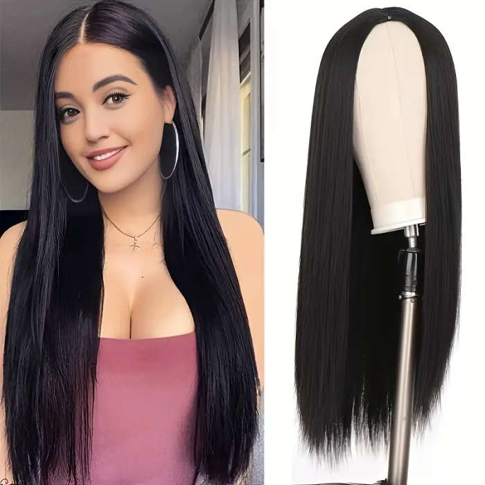 Women's Long Black Straight Wig