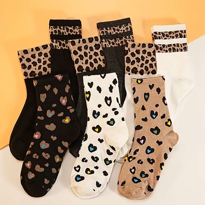 9 Pairs Mixed Color One Size High Elastic Socks