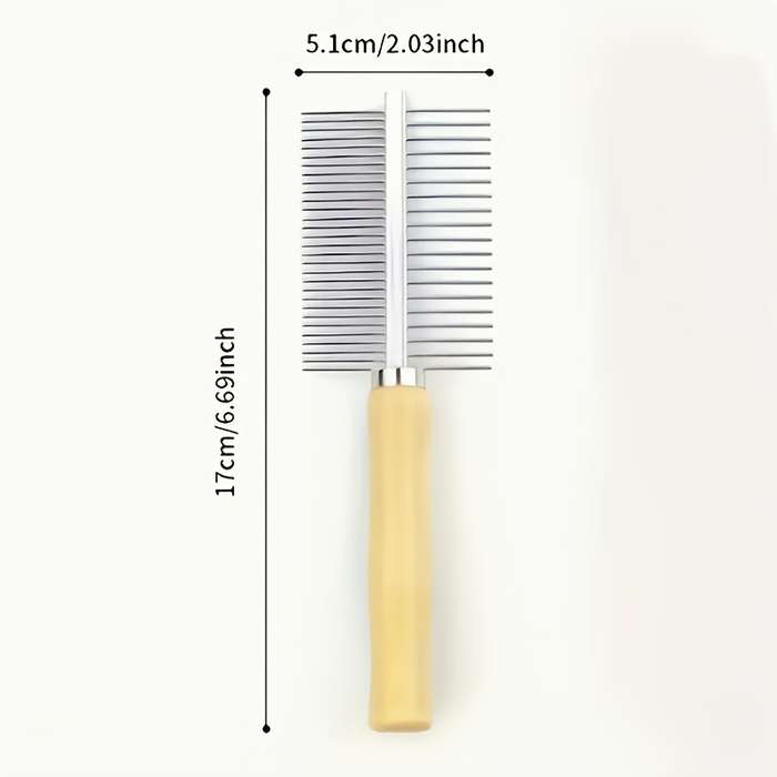 1pc Wood Color Pet Comb