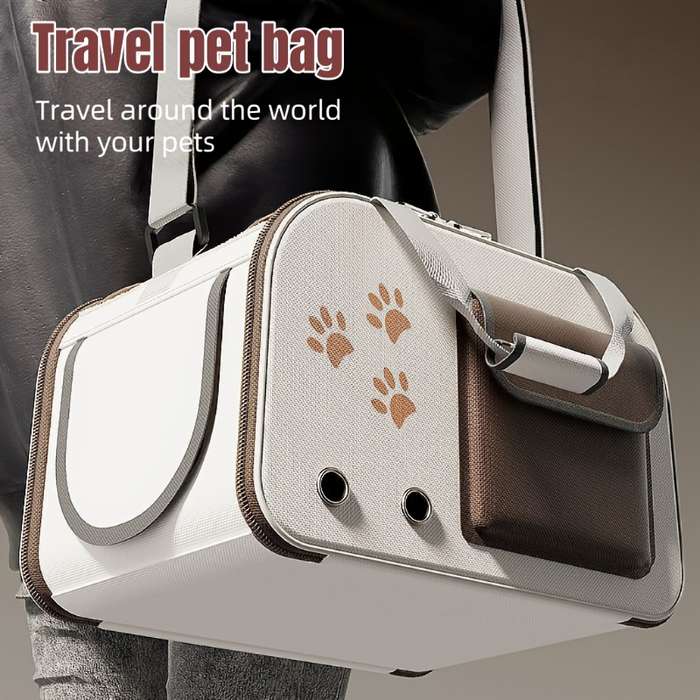 1pc Winter Fleece Bagmaterial Oxford Cloth, Nylon Pet Bag