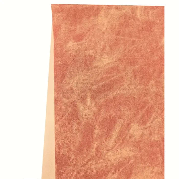 1 x 11.8X53 inch Faux Denim Leather Fabric Roll Orange