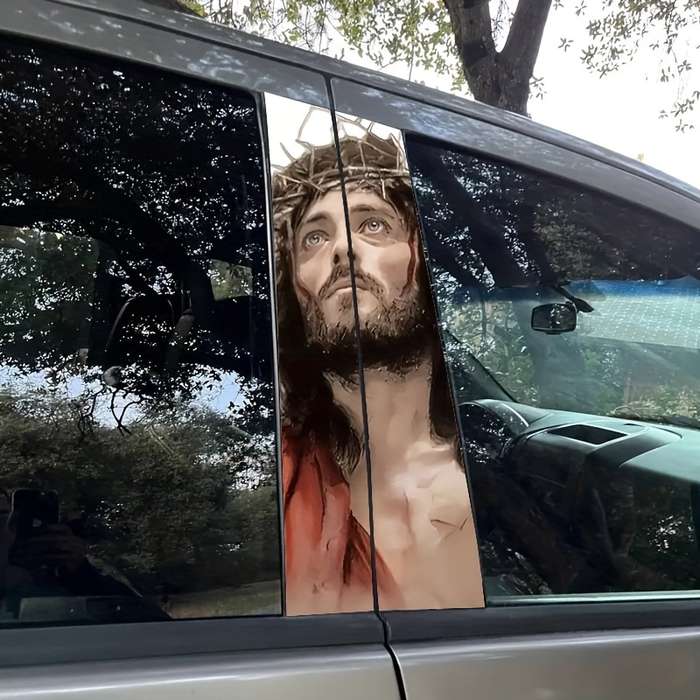 2pcs   Jesus Christian Themed Stickers