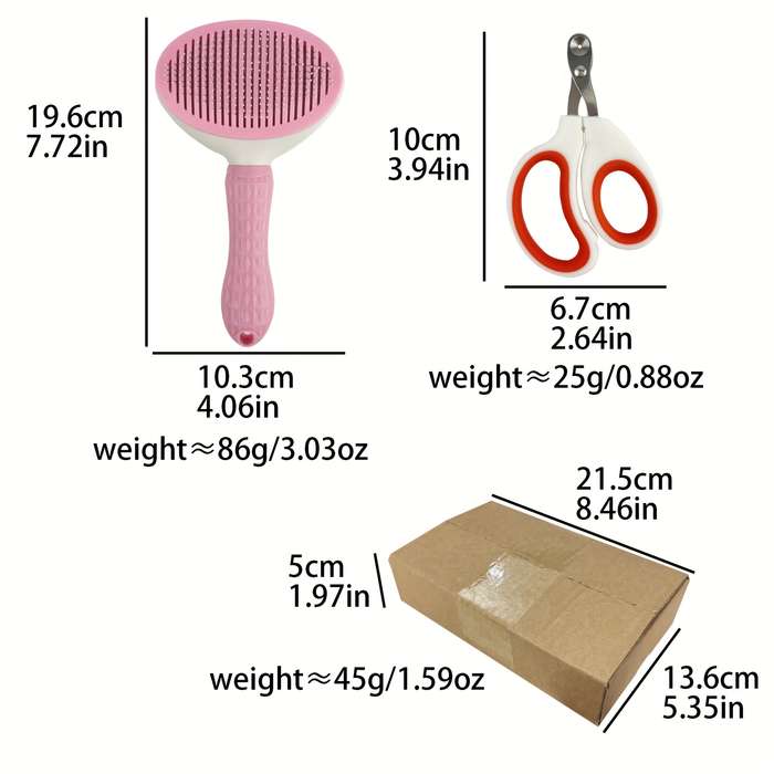 2pcS Set Random Color Pet Comb