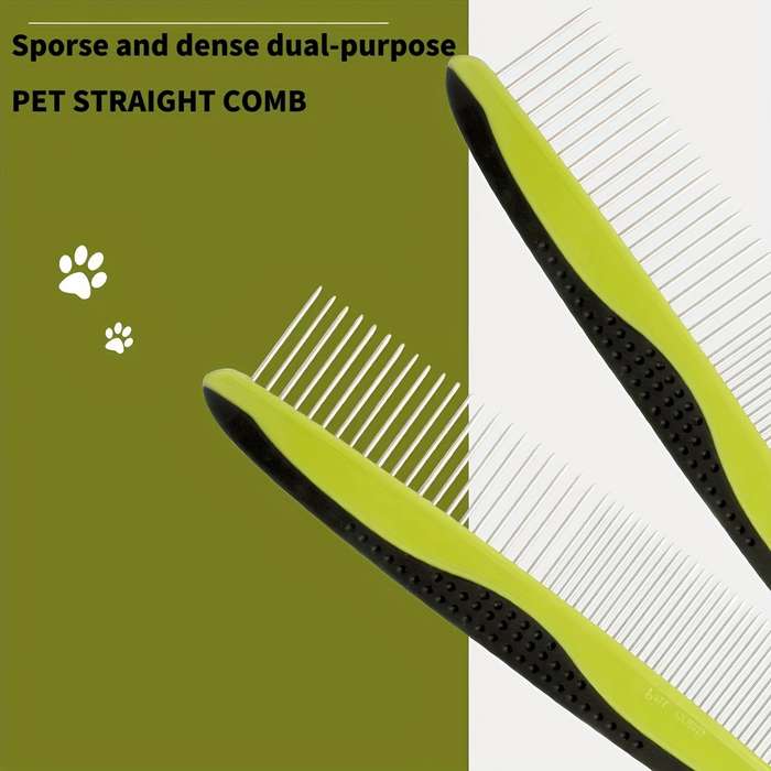 1pc Pet straight Comb Green Pet Comb