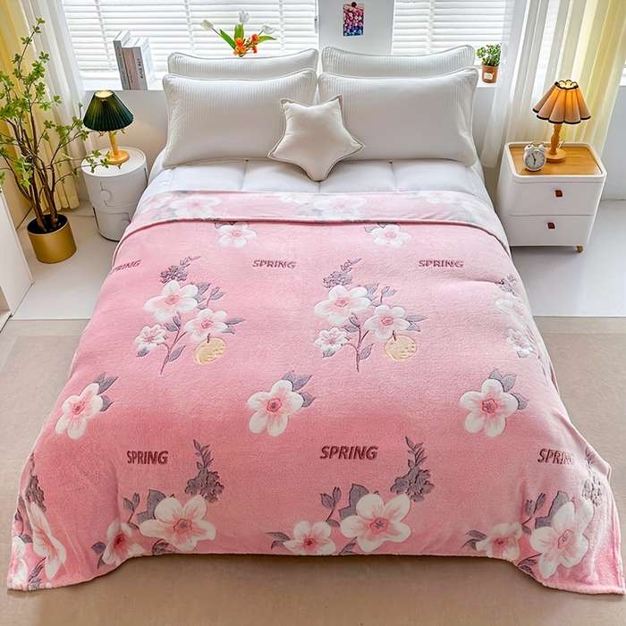 1ps Blanket Color Happiness Flowers Bloom size 120x200cm