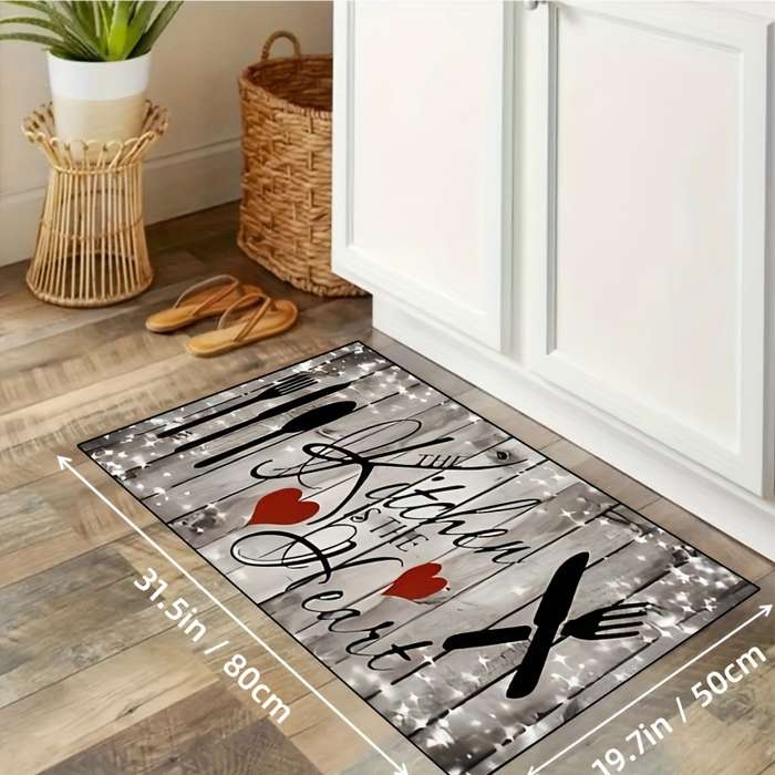 1Pc 20x62inch 50x160cm Love Floor Mat