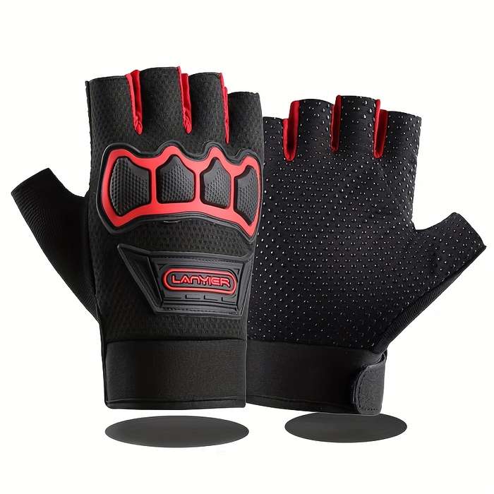 1 Pair Green Outdoor Sports Gloves