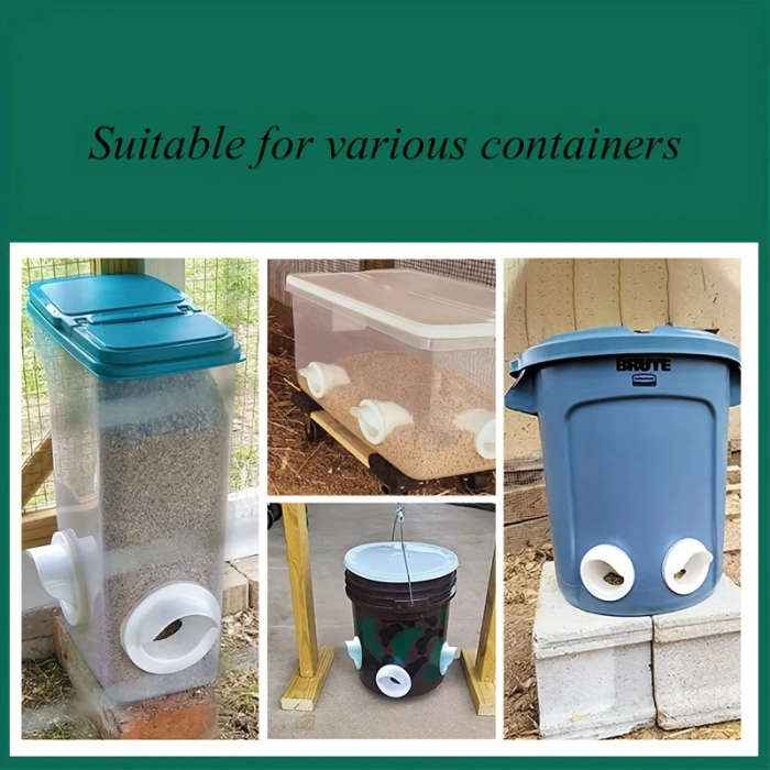 2pcs Automatic Chicken Duck Feeder