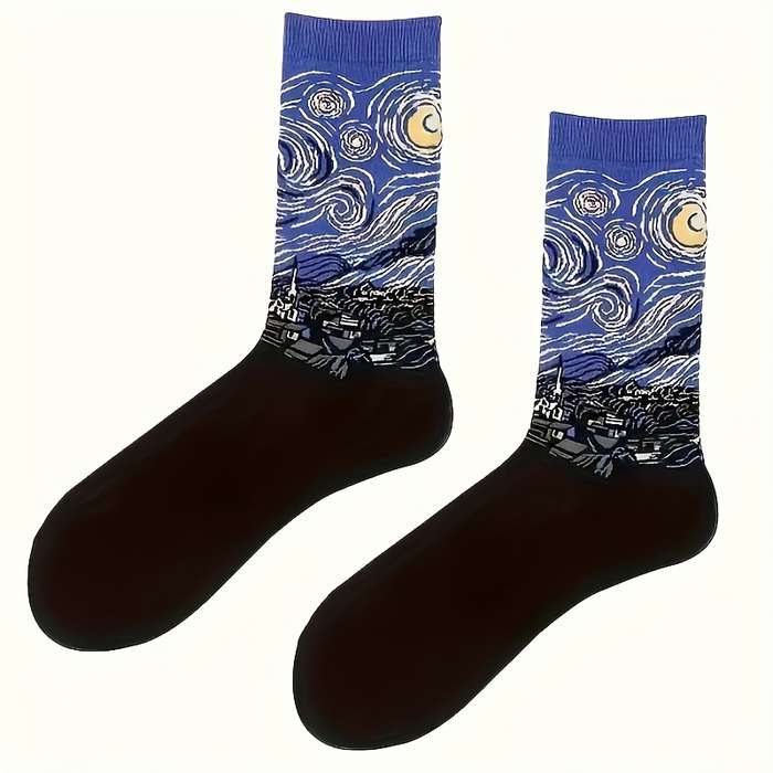 1 Pair Of Mixed Colors One Size Socks
