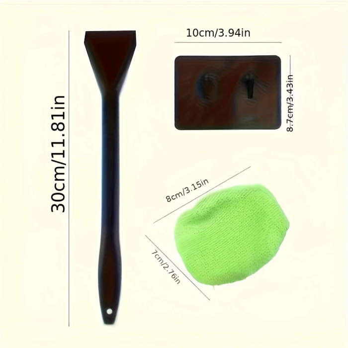1pc Versatile Car Window Cleaning Brush Silicone Anti-Fog Windshield Interior Glass Duster